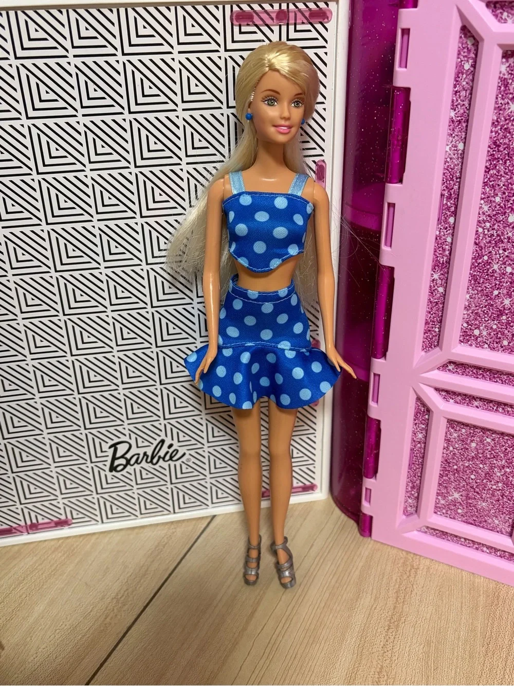 Barbie Blue Polka Dot Two-Piece Outfit